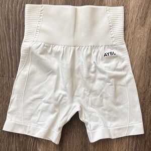 AYBL Ribbed White Seamless Shorts PERFECT condition
